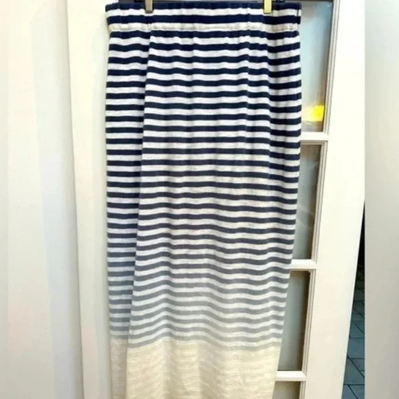 Lane Bryant | Women's Ombre Blue Maxi Skirt Pull-On Striped Long Knit Size 18/20 - Picture 2 of 5